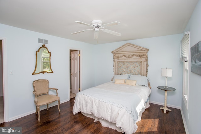 114 Pipers Pl, Chalfont, PA 18914 - bedroom with wood finished floors and a ceiling fan