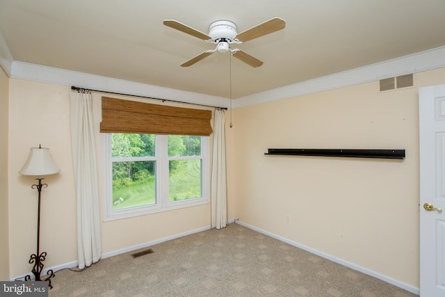 114 Pipers Pl, Chalfont, PA 18914 - carpeted empty room with a ceiling fan and ornamental molding