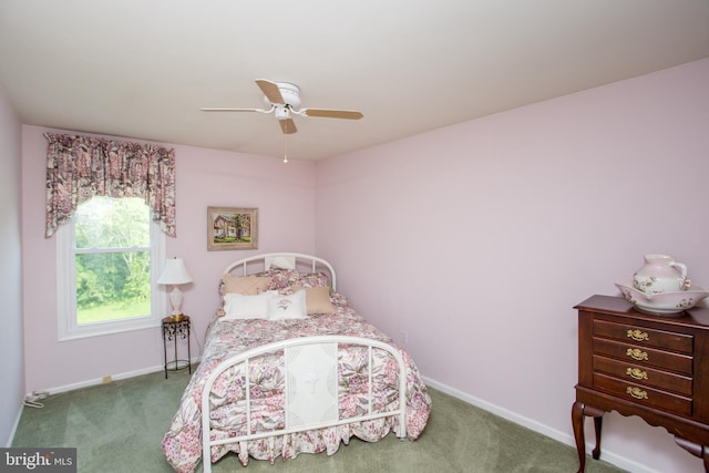 114 Pipers Pl, Chalfont, PA 18914 - carpeted bedroom featuring baseboards and a ceiling fan
