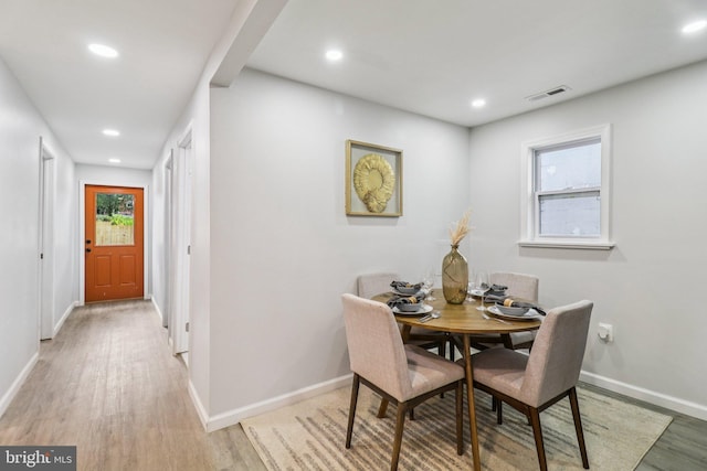 919 Mentor Ave, Capitol Heights, MD 20743 - dining space featuring light wood finished floors and recessed lighting