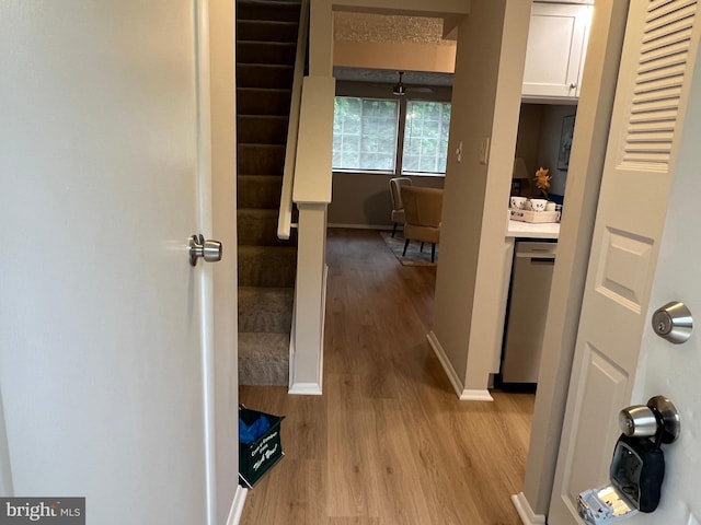 9220 Redbridge Ct, Laurel, MD 20723 - hall with light wood-type flooring