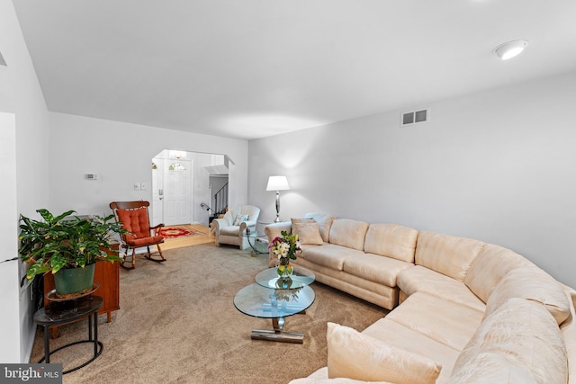 5139 Celestial Way, Columbia, MD 21044 - living room with carpet and arched walkways