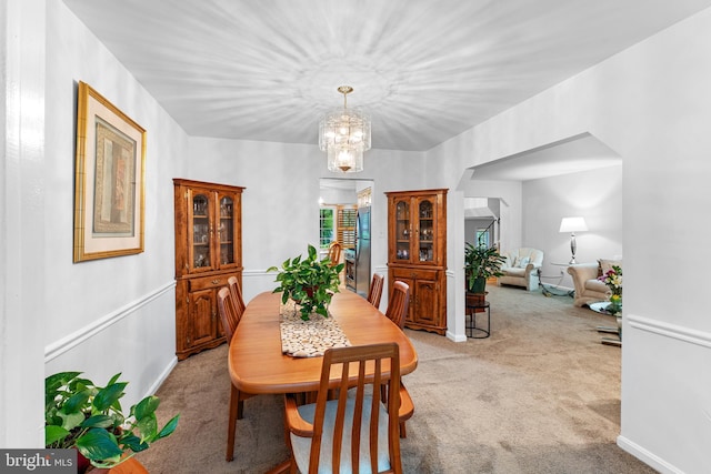 5139 Celestial Way, Columbia, MD 21044 - dining space featuring carpet floors and a chandelier