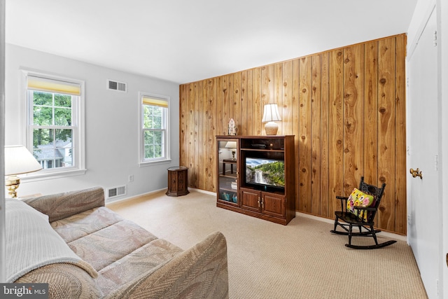 5139 Celestial Way, Columbia, MD 21044 - carpeted living area featuring wooden walls and baseboards