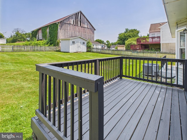 2101 Waterleaf Way, Bowie, MD 20721 - wooden deck featuring a fenced backyard and a shed