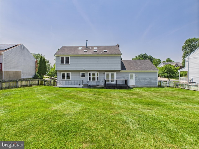 2101 Waterleaf Way, Bowie, MD 20721 - back of property featuring a deck and a fenced backyard