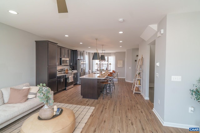 421 Willowshire Ct, Waynesboro, VA 22980 - living room featuring light wood finished floors and recessed lighting
