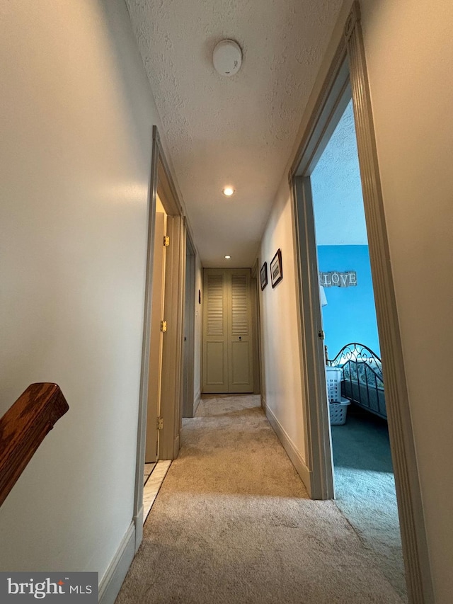 27 Dunlin Way, Sicklerville, NJ 08081 - corridor featuring carpet flooring, a textured ceiling, and recessed lighting