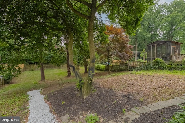 1117 Overbrook Rd, Baltimore, MD 21239 - view of yard featuring a sunroom