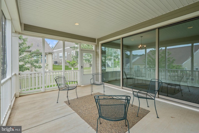 116 Grosbeak Ct, Lake Frederick, VA 22630 - unfurnished sunroom featuring healthy amount of natural light and a residential view