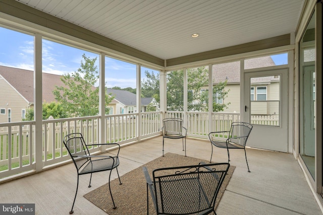 116 Grosbeak Ct, Lake Frederick, VA 22630 - sunroom / solarium with healthy amount of natural light and a residential view