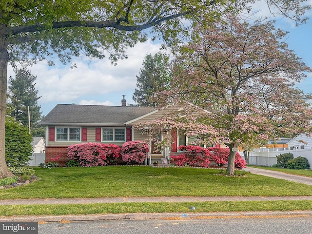 3735 Donegal Ln, Brookhaven, PA 19015 - view of front of property with brick siding and a chimney