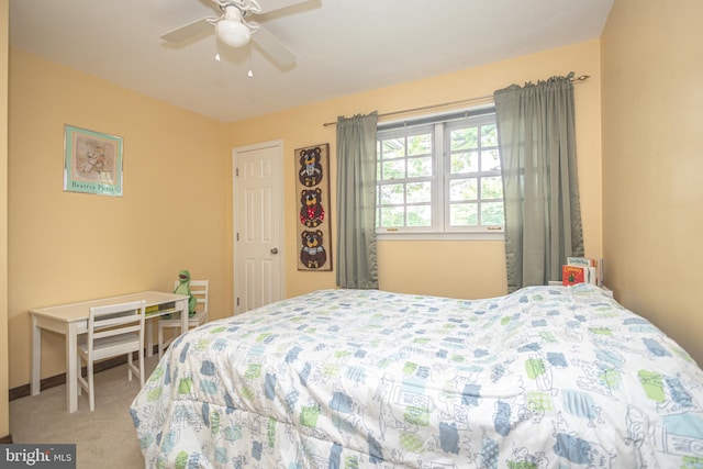 3735 Donegal Ln, Brookhaven, PA 19015 - bedroom with carpet and ceiling fan