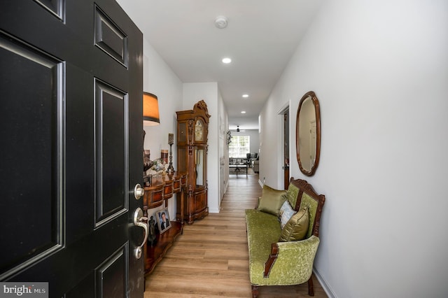 21 Walnut Grove Dr, Fredericksburg, VA 22406 - hall featuring light wood finished floors and recessed lighting