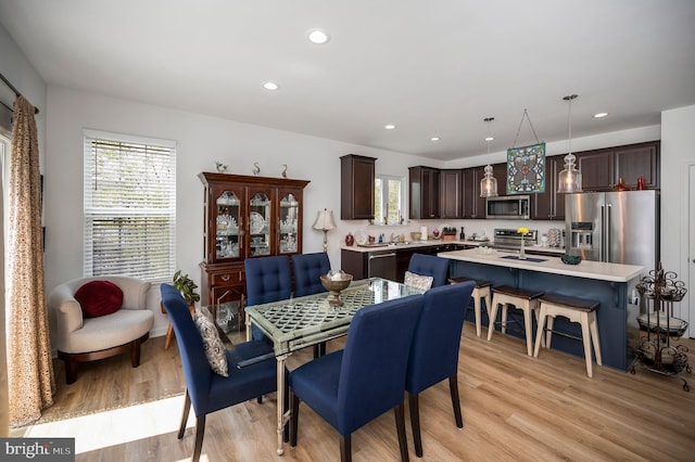 21 Walnut Grove Dr, Fredericksburg, VA 22406 - dining space featuring light wood-style floors and recessed lighting