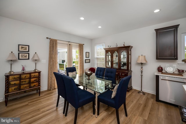 21 Walnut Grove Dr, Fredericksburg, VA 22406 - dining space featuring light wood-type flooring and recessed lighting