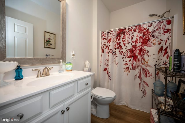 21 Walnut Grove Dr, Fredericksburg, VA 22406 - full bathroom featuring vanity, wood finished floors, and curtained shower