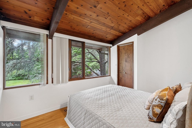 1330 Potomac School Rd, Mclean, VA 22101 - bedroom with multiple windows, wood finished floors, and wood ceiling