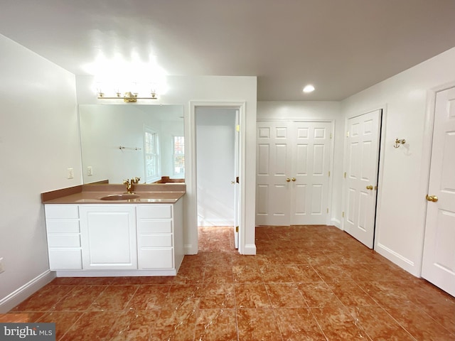 7212 Highland St, Springfield, VA 22150 - bathroom featuring vanity, recessed lighting, and tile patterned flooring