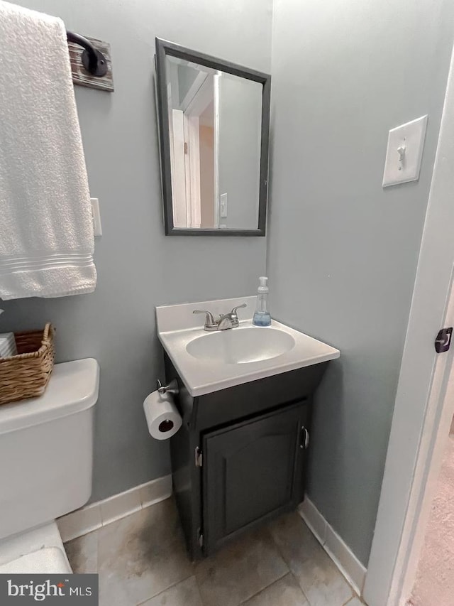 4015 Clyde Ln, White Plains, MD 20695 - half bathroom with vanity and tile patterned floors