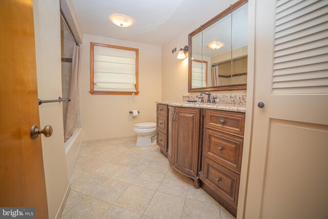 4117 Chichester Ave, Upper Chichester, PA 19061 - full bathroom with vanity, tile patterned floors, and shower / bathtub combination with curtain