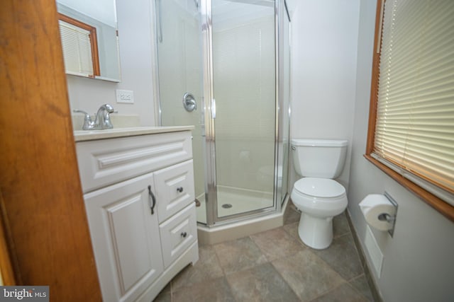 4117 Chichester Ave, Upper Chichester, PA 19061 - bathroom with vanity, a shower stall, and tile patterned floors