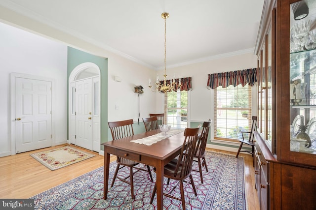 4 Monument Dr, Stafford, VA 22554 - dining space with wood finished floors, ornamental molding, and a chandelier