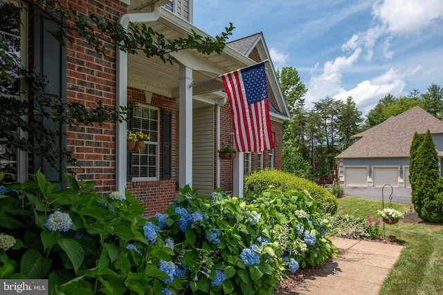 4 Monument Dr, Stafford, VA 22554 - view of side of home with brick siding and covered porch