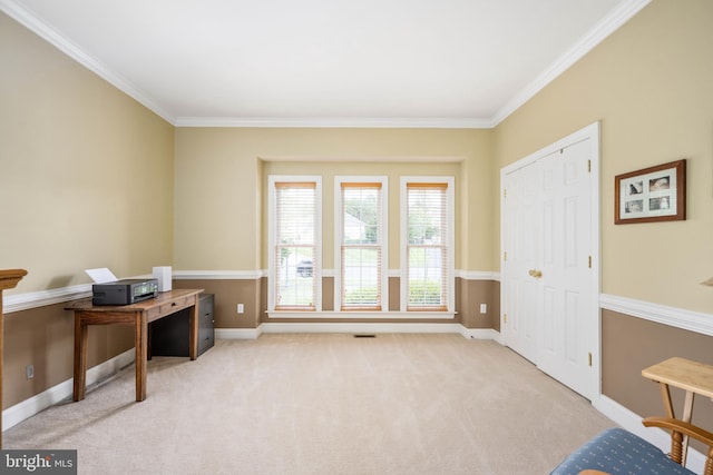 4 Monument Dr, Stafford, VA 22554 - carpeted office space featuring ornamental molding