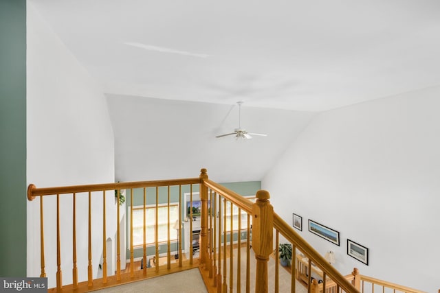 4 Monument Dr, Stafford, VA 22554 - corridor with vaulted ceiling and an upstairs landing