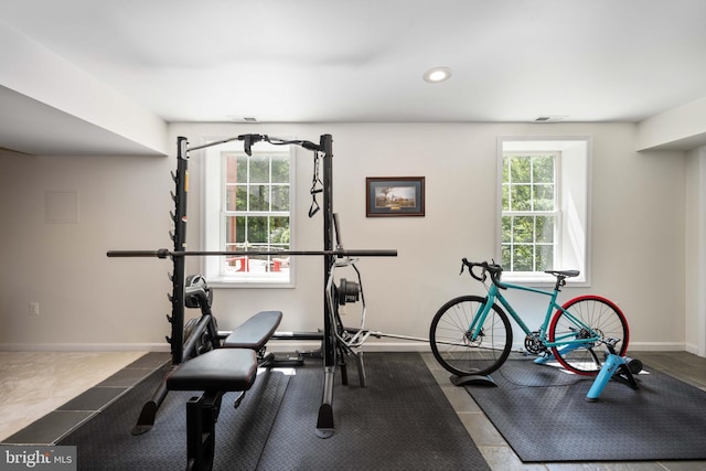 4 Monument Dr, Stafford, VA 22554 - workout room with baseboards and recessed lighting