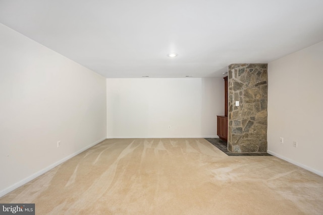 4 Monument Dr, Stafford, VA 22554 - unfurnished living room featuring light carpet and baseboards