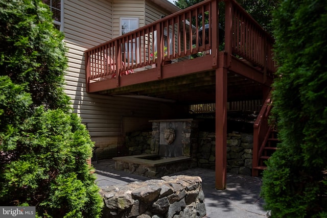 4 Monument Dr, Stafford, VA 22554 - view of patio with stairway and a wooden deck