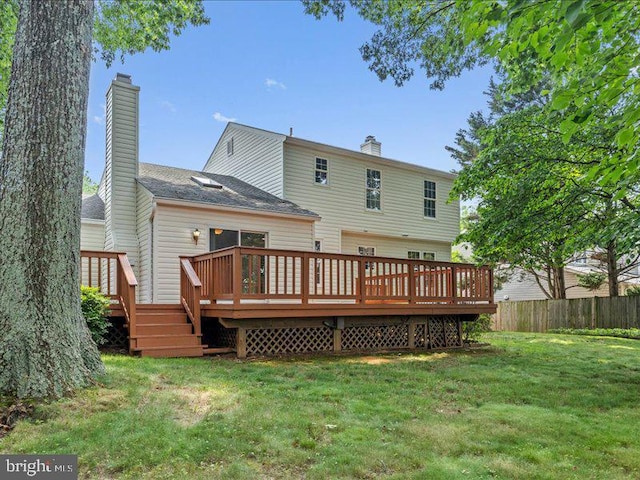 900 Young Dairy Ct, Herndon, VA 20170 - back of property with a chimney and a deck