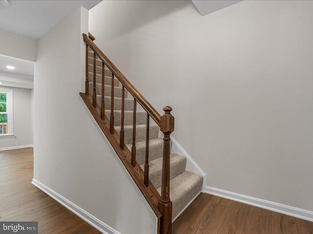 900 Young Dairy Ct, Herndon, VA 20170 - stairway featuring wood finished floors and recessed lighting