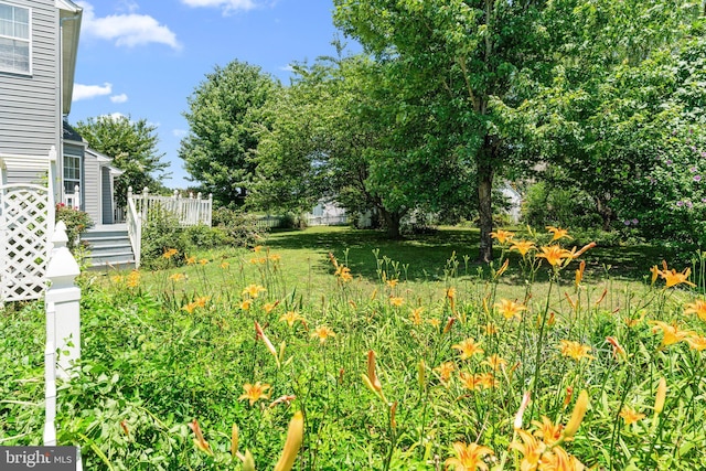 135 Hobbs Hole Ln, Tappahannock, VA 22560 - view of yard with a wooden deck