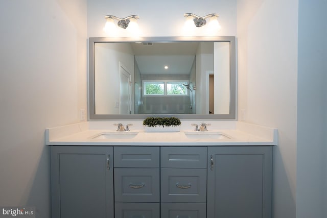 726 Switchman Rd, Media, PA 19063 - bathroom featuring double vanity and a shower