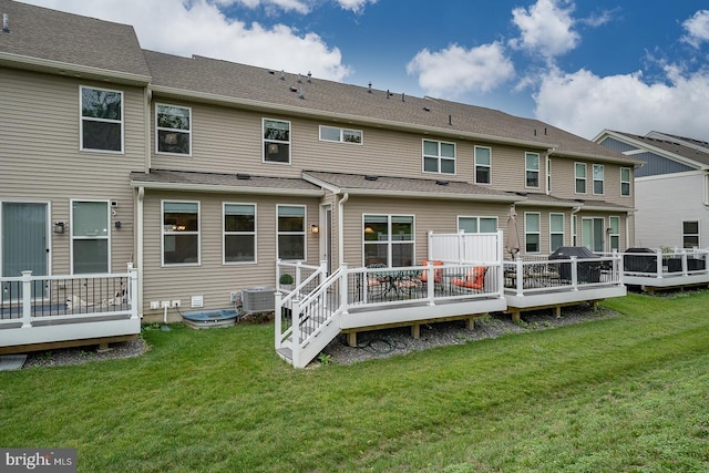726 Switchman Rd, Media, PA 19063 - rear view of property featuring a wooden deck and a yard