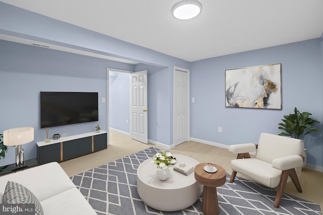 8318 Brookvale Ct, Springfield, VA 22153 - living room with baseboards and light wood-style flooring