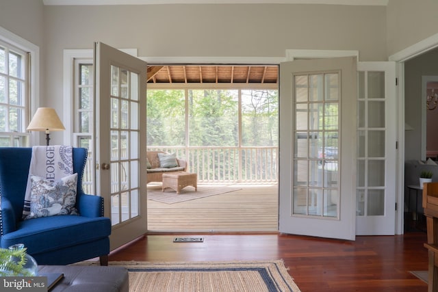 3259 Chrisland Dr, Annapolis, MD 21403 - doorway with french doors and wood finished floors