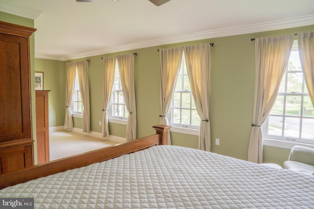 3259 Chrisland Dr, Annapolis, MD 21403 - carpeted bedroom with crown molding and baseboards