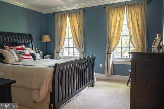 3259 Chrisland Dr, Annapolis, MD 21403 - carpeted bedroom featuring crown molding and baseboards