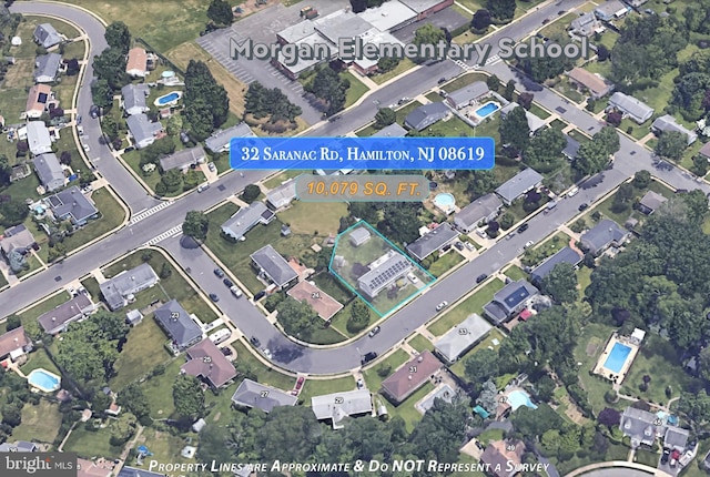 32 Saranac Rd, Hamilton, NJ 08619 - aerial view of property's location