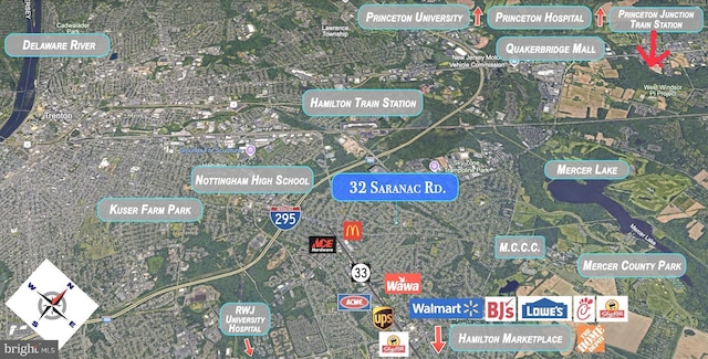 32 Saranac Rd, Hamilton, NJ 08619 - map of property / related area