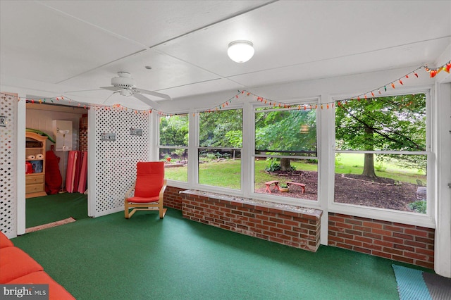 1134 William St, State College, PA 16801 - unfurnished sunroom featuring a ceiling fan