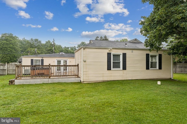 5 Brookfield Rd, Pasadena, MD 21122 - rear view of property featuring a wooden deck and french doors