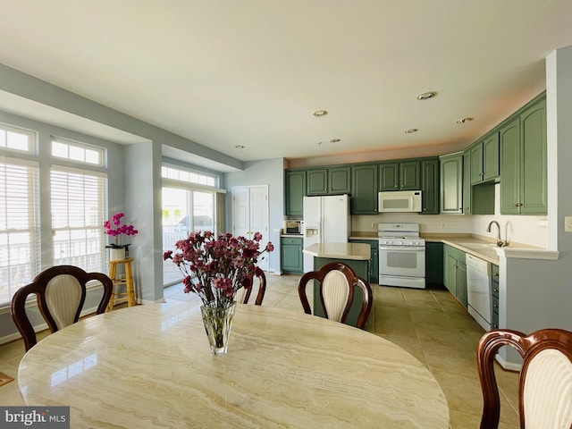 461 Clayhall St, Gaithersburg, MD 20878 - dining area with light tile patterned flooring and recessed lighting