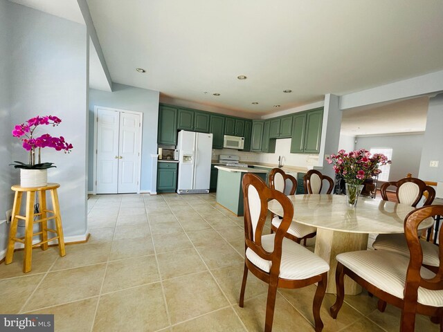 461 Clayhall St, Gaithersburg, MD 20878 - dining area with light tile patterned floors and recessed lighting