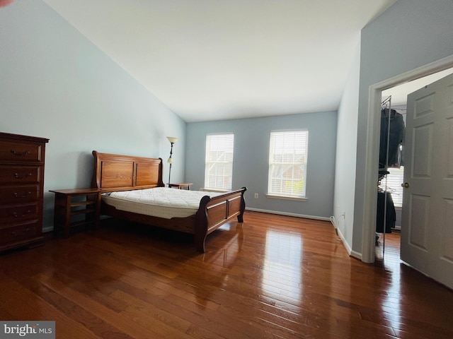461 Clayhall St, Gaithersburg, MD 20878 - bedroom featuring lofted ceiling and wood finished floors