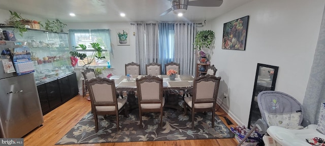 867 Wedgewood Dr, Lansdale, PA 19446 - dining space with light wood-type flooring, a ceiling fan, and recessed lighting